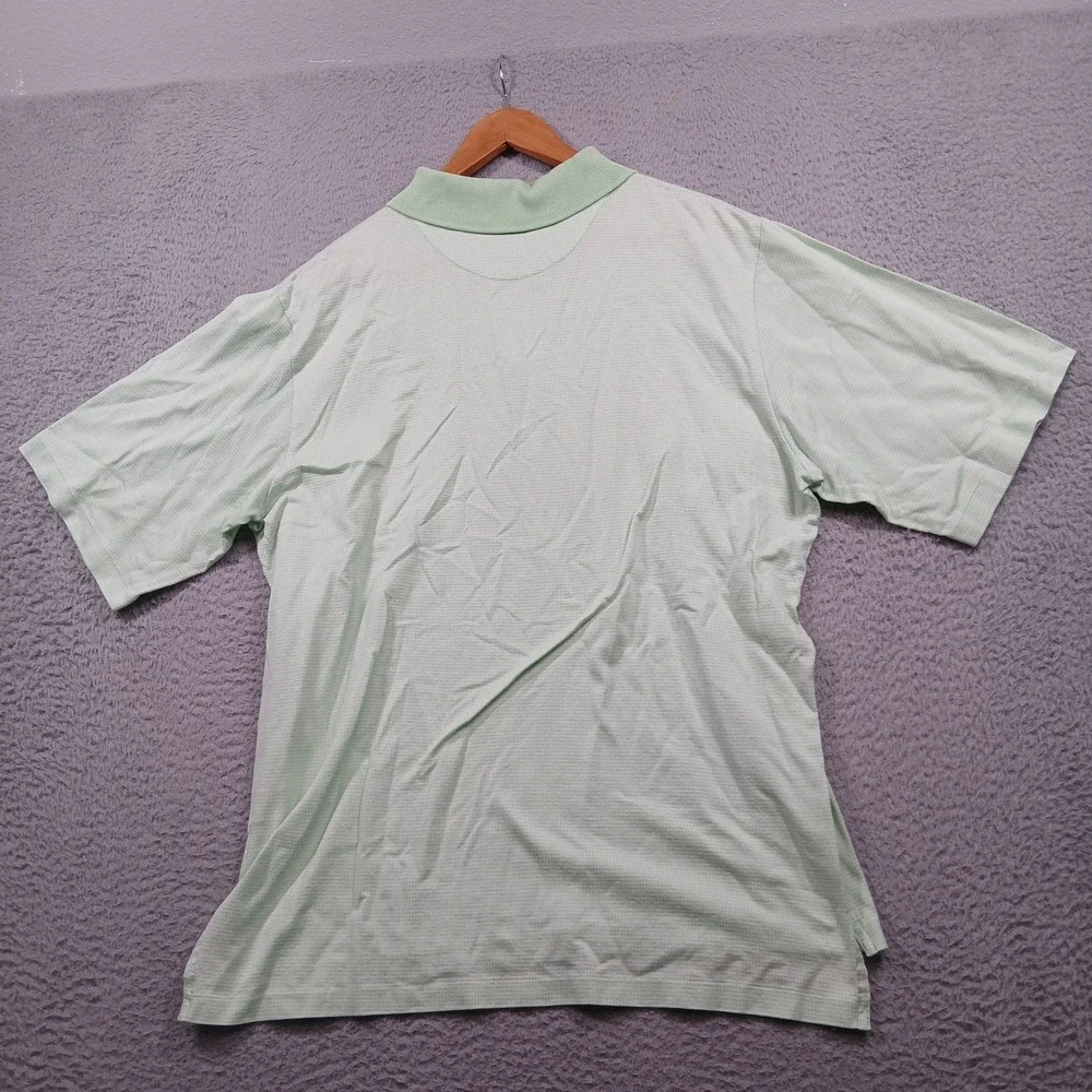 Polo‎ Golf Ralph Lauren Pima Cotton Houndstooth Polo Shirt Mens L Mint Green EUC